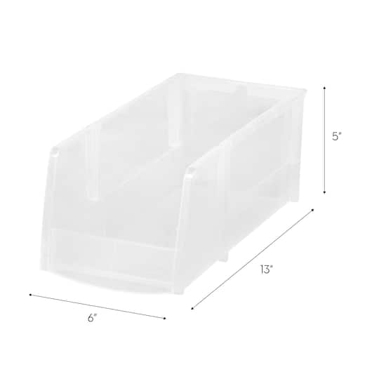 IRIS Large Clear Plastic Stacking Bin